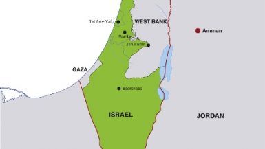 Landkarte von Israel und dem Toten Meer
