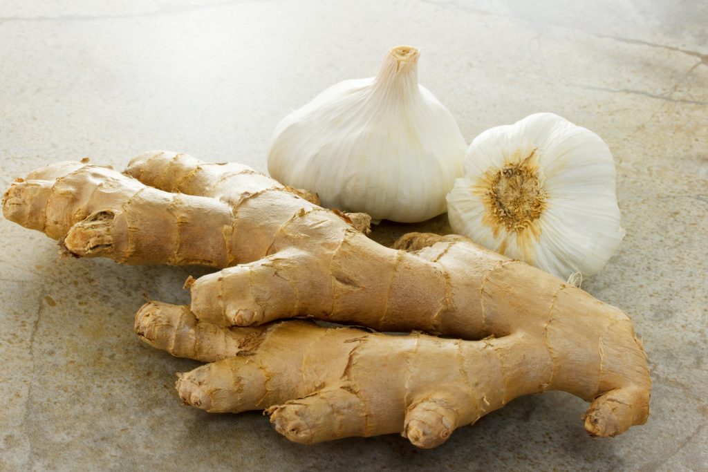 Ingwer und Knoblauch als Mittel zur ayurvedischen Behandlung von Rheuma