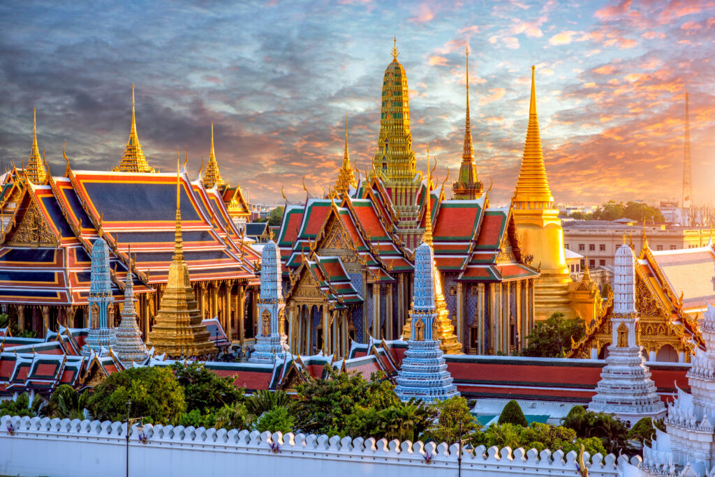 Der Königspalast in Bangkok, eine der bekanntesten Sehenswürdigkeiten Thailands.