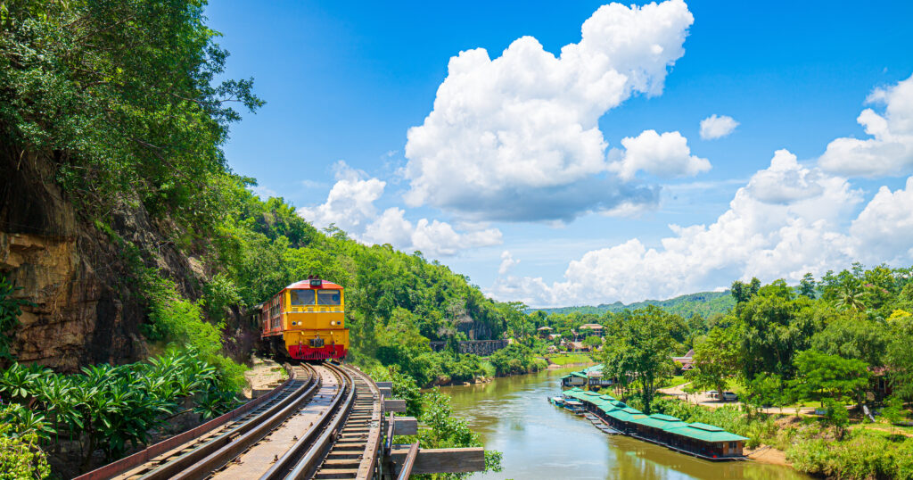 Die sogenannte "Todeseisenbahn" in Kanchanburi.