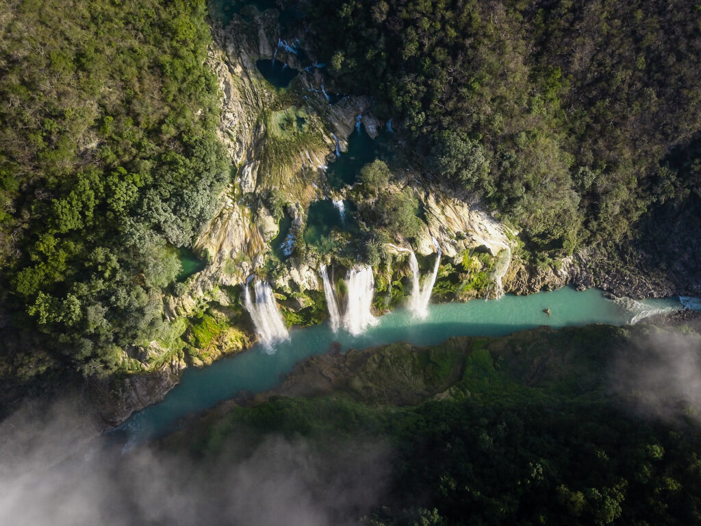 Der Cascada de Tamul von oben.