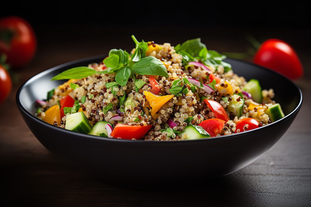 Quinoa Salat zum Mittagessen für den Pitta-Typ