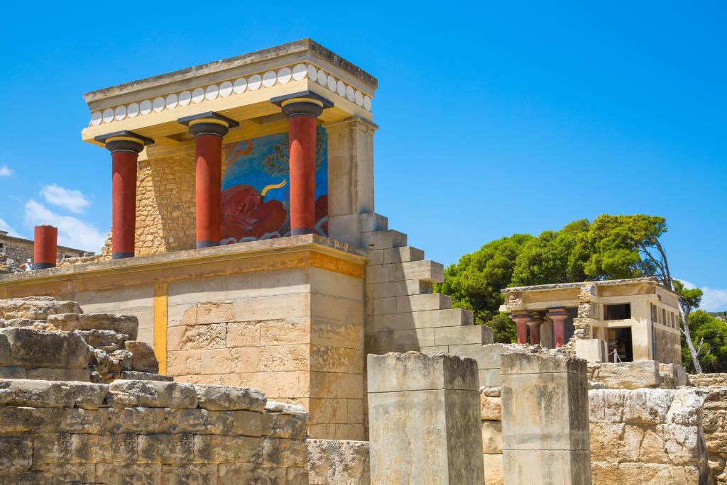 Die Ruinen des Knossos-Palasts auf Kreta