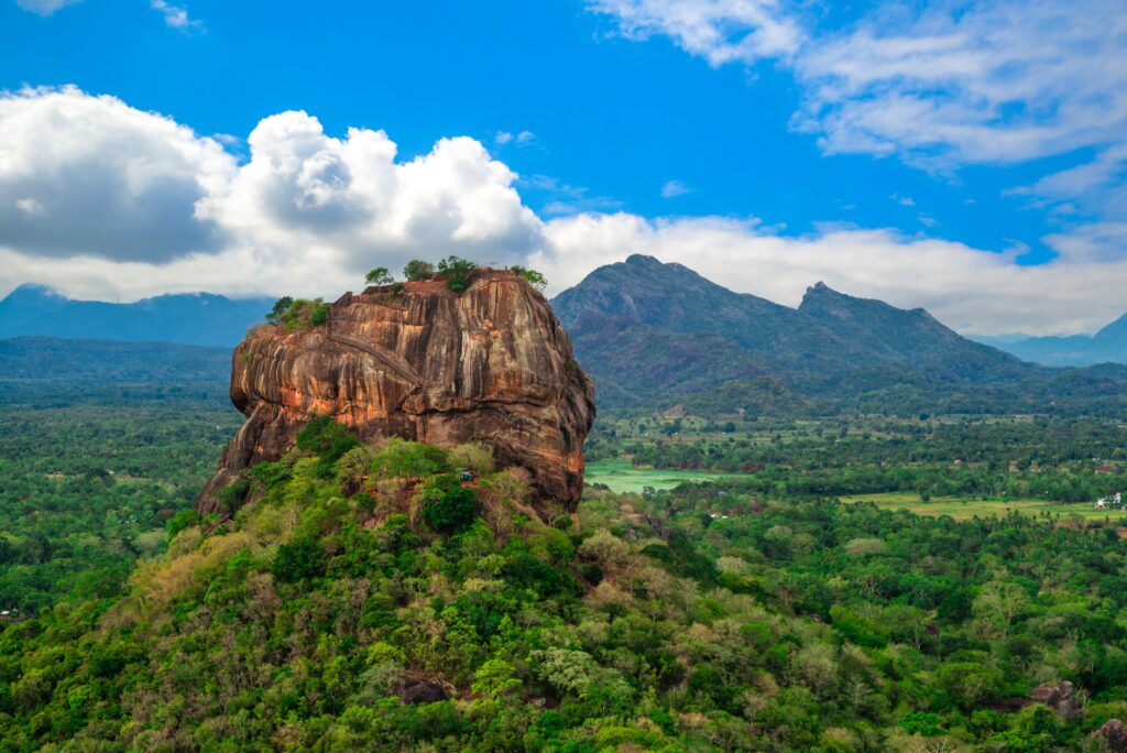 Der Löwenfelsen in Sri Lanka, inmitten des Dschungels