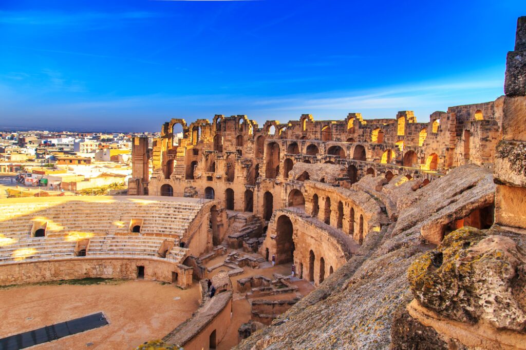 Blick auf das Amphitheater von El Djem