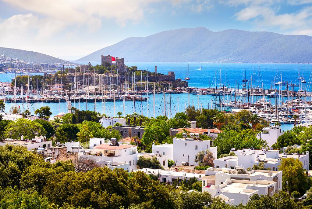 Blick auf den Yachthafen von Bodrum