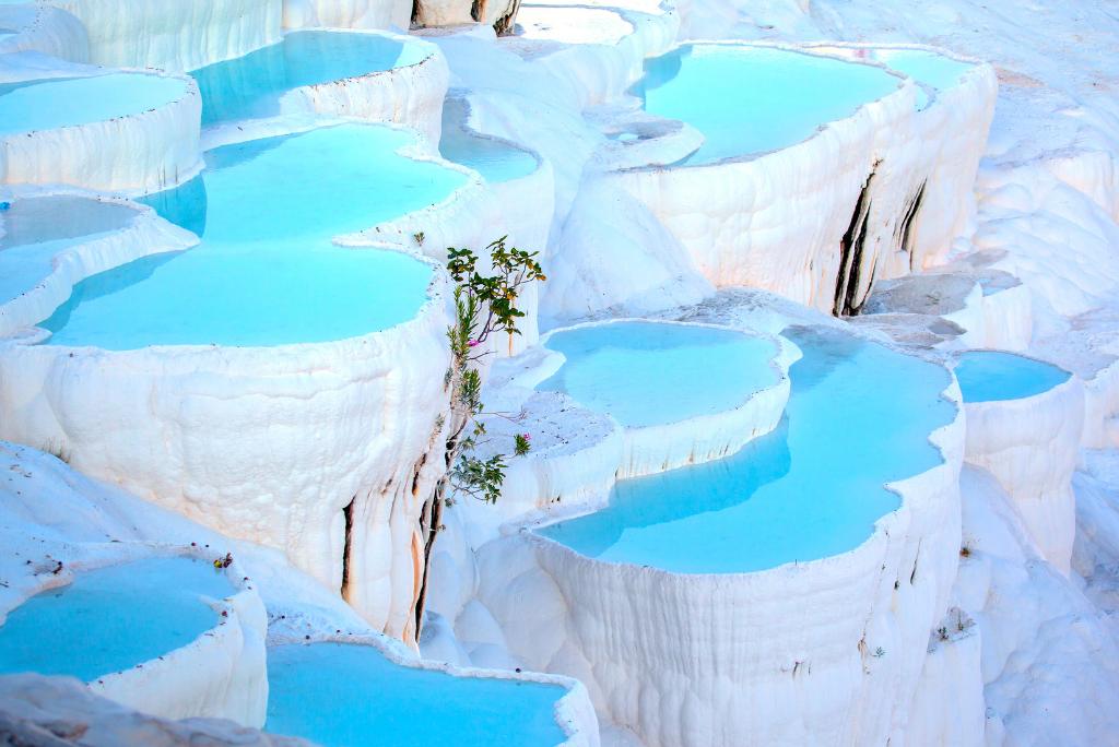 Die Kalksteinterrassen in Pamukkale