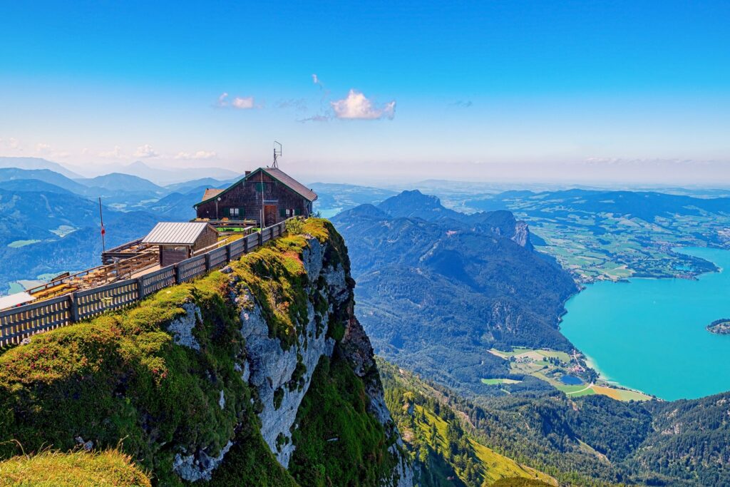 Panoramablick vom Schafberg aus.